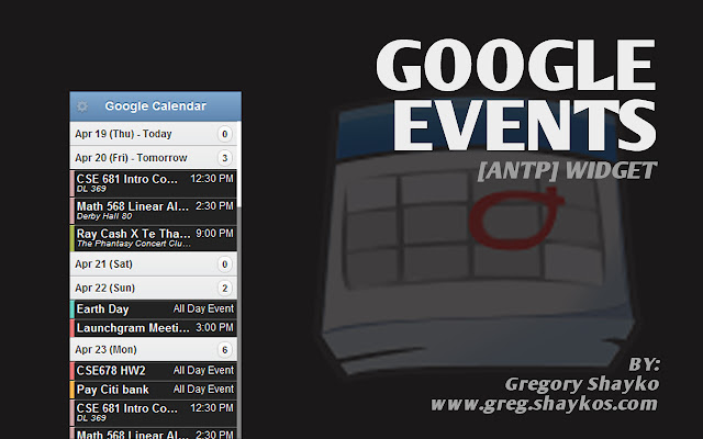 Google Events [ANTP]  from Chrome web store to be run with OffiDocs Chromium online